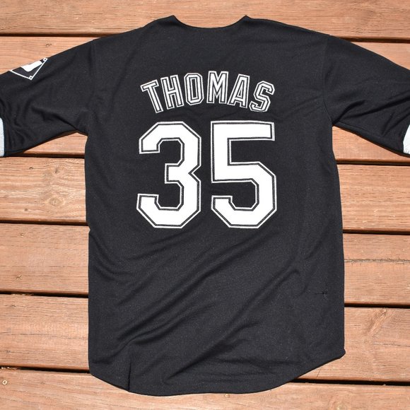 New! Frank Thomas #35 Chicago White Sox Black Baseball Jersey Adult Men's XXXL - Picture 1 of 2